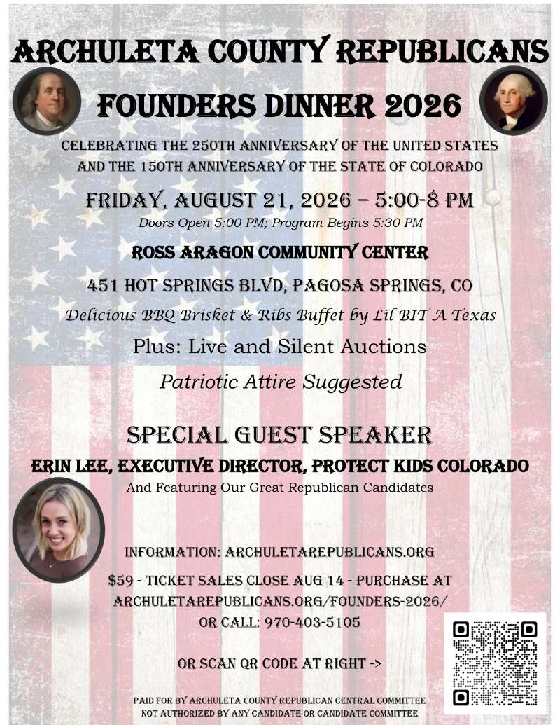 Archuleta Republicans Founders Day Dinner 2026