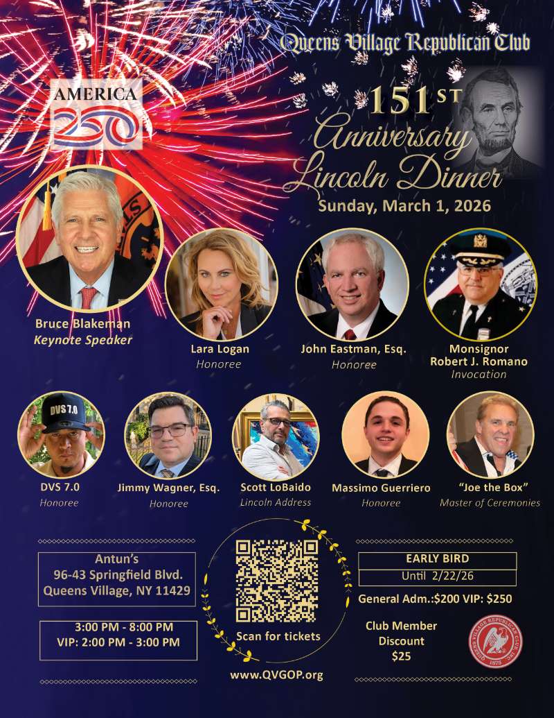 Queens Village Republican Club 151st Anniversary Lincoln Dinner