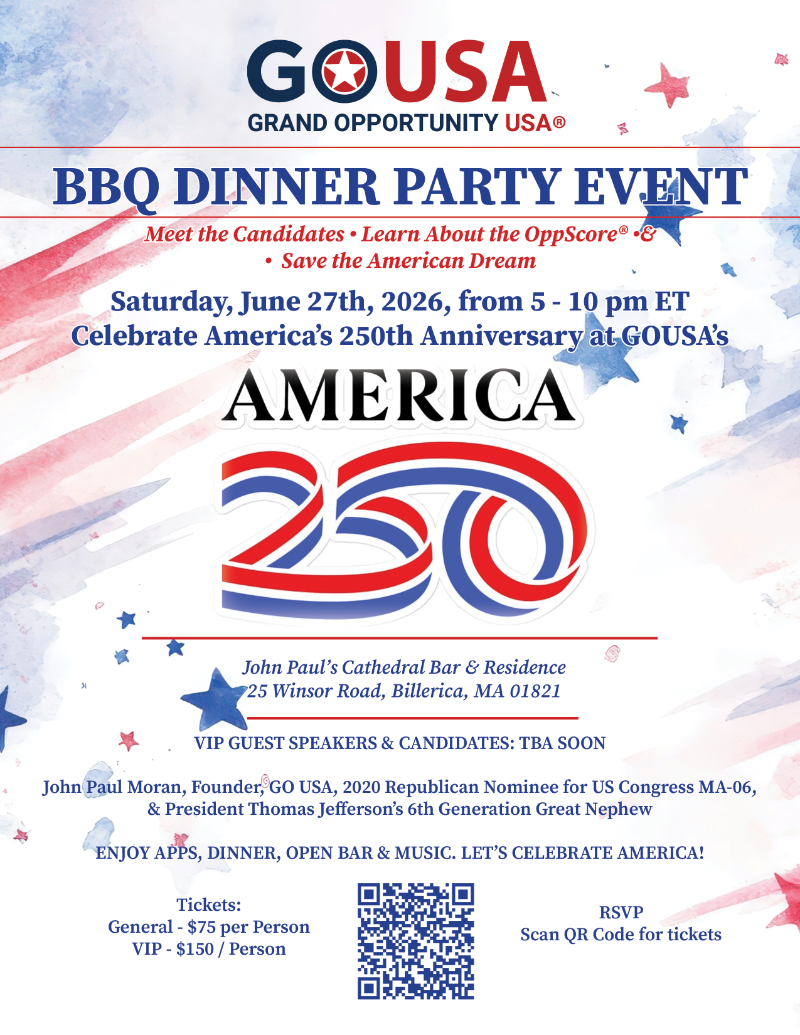 GO USA's American 250th Anniversary BBQ Dinner Event