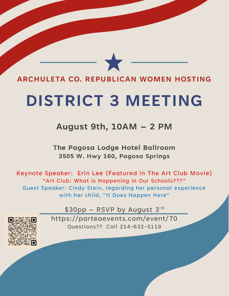 Archuleta County Republican Women District 3 Meeting