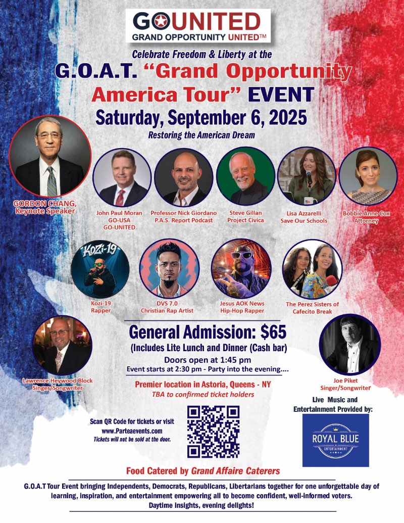 The Grand Opportunity America Tour - "G.O.A.T." Event by GO USA